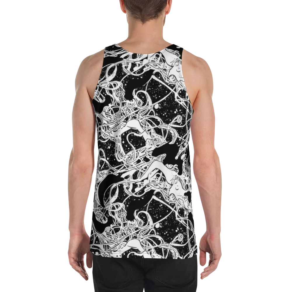 Chaos in Black on Men's Tank Top — Back
