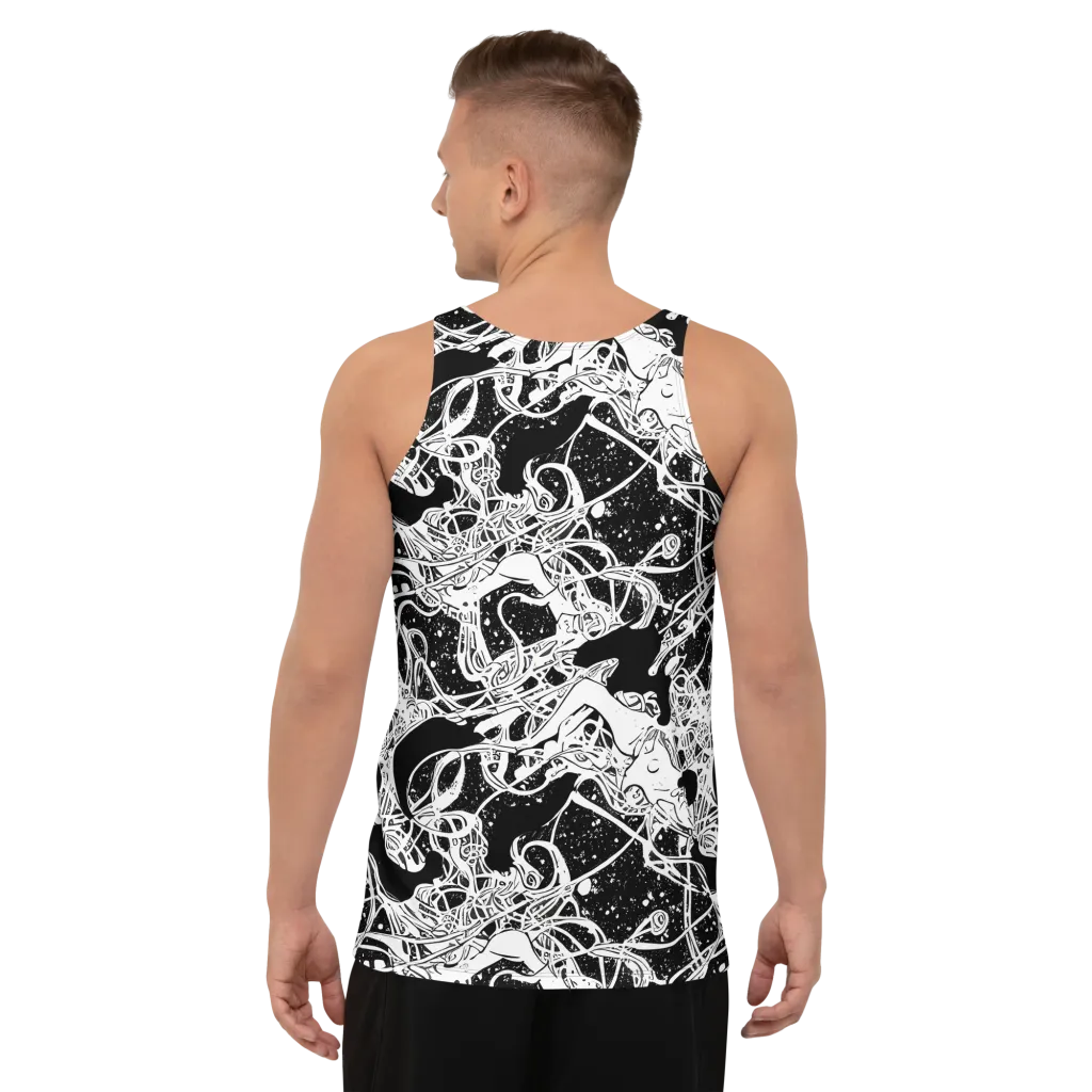 Chaos in Black on Men's Tank Top — Back