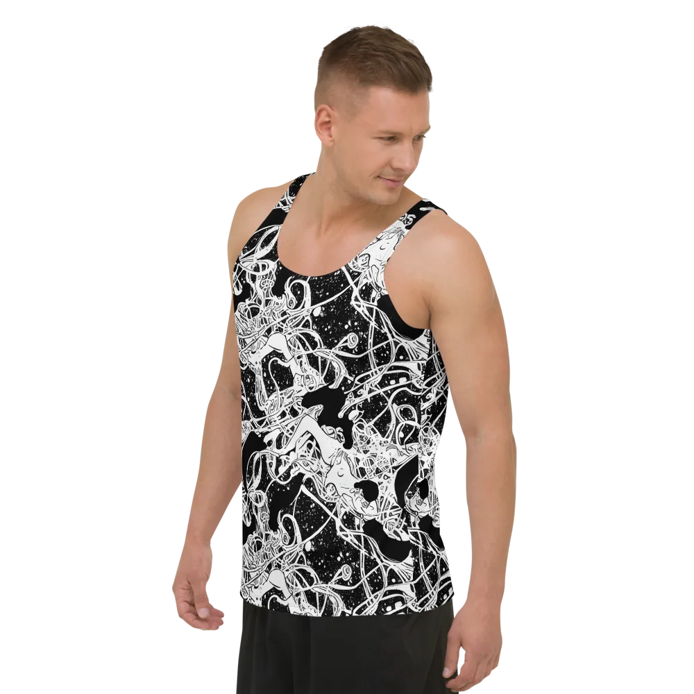 Chaos in Black on Men's Tank Top — Left Front