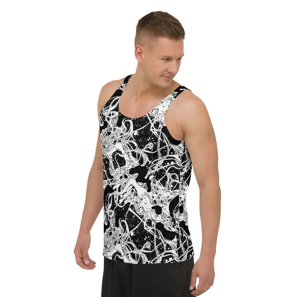 Chaos in Black on Men's Tank Top — Left Front