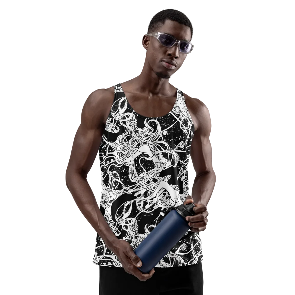 Chaos in Black on Men's Tank Top — Front