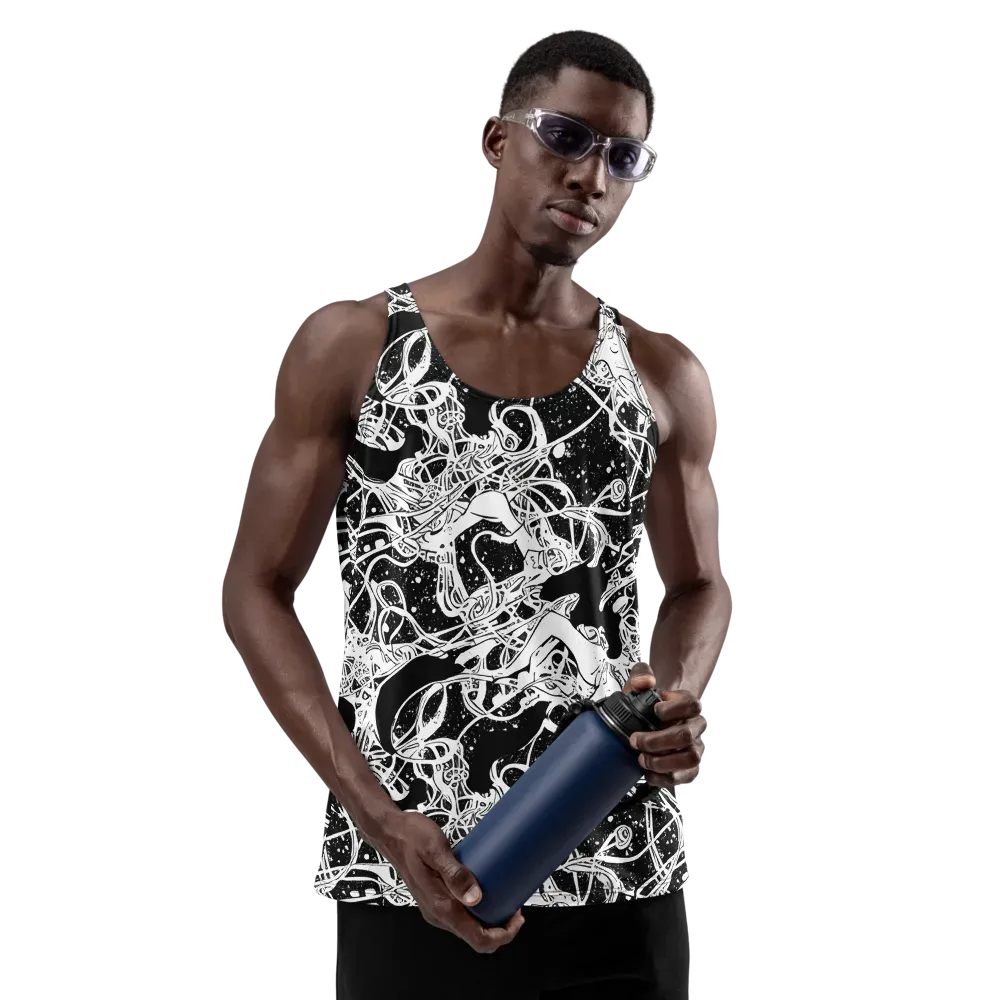 Chaos in Black on Men's Tank Top — Front