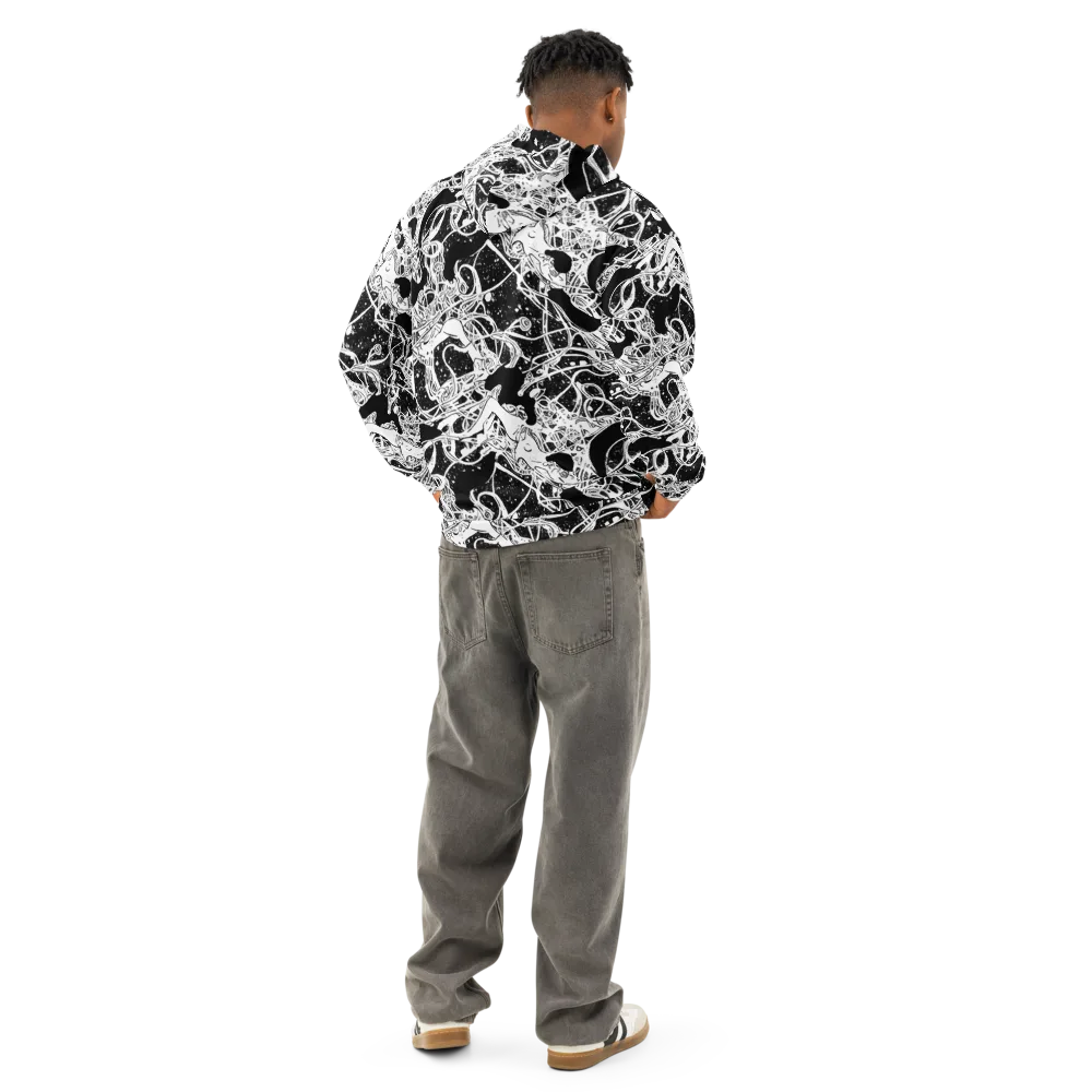 Chaos in Black on Cotton Hoodie — Back