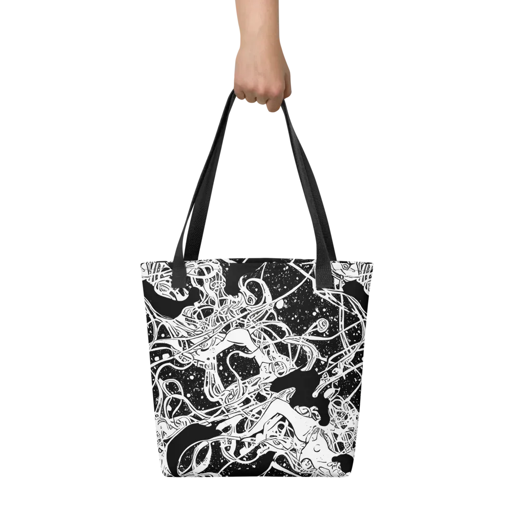 Chaos in Black on Tote Bag — Front