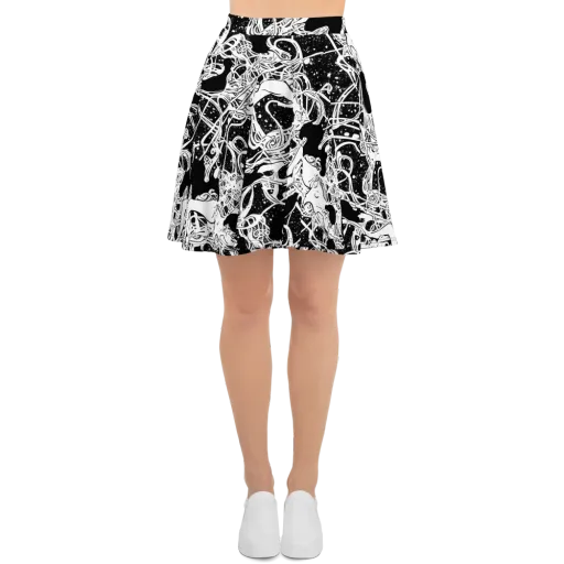 Chaos in Black on a Skater Skirt