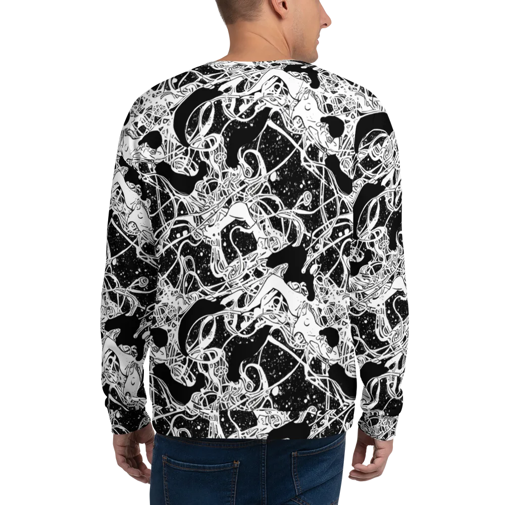 Chaos in Black on Sweatshirt — Back