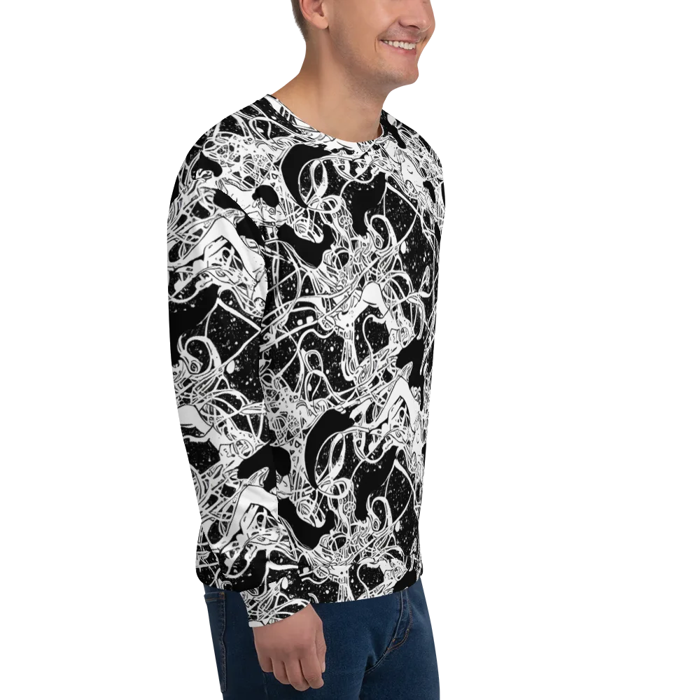 Chaos in Black on Sweatshirt — Right Front