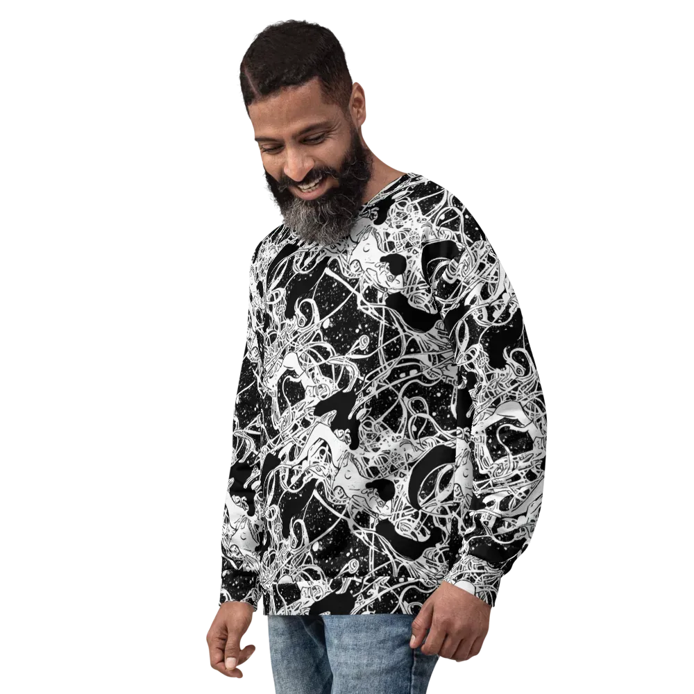 Chaos in Black on Sweatshirt — Left Front