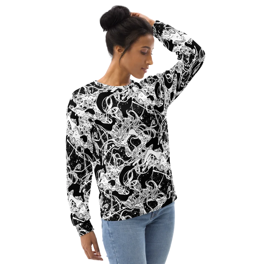 Chaos in Black on Sweatshirt — Right Front
