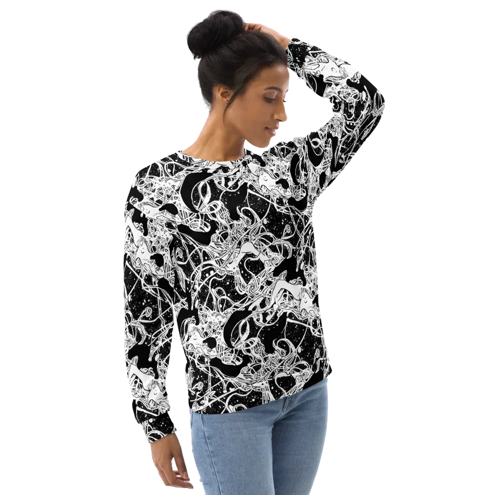 Chaos in Black on Sweatshirt — Right Front