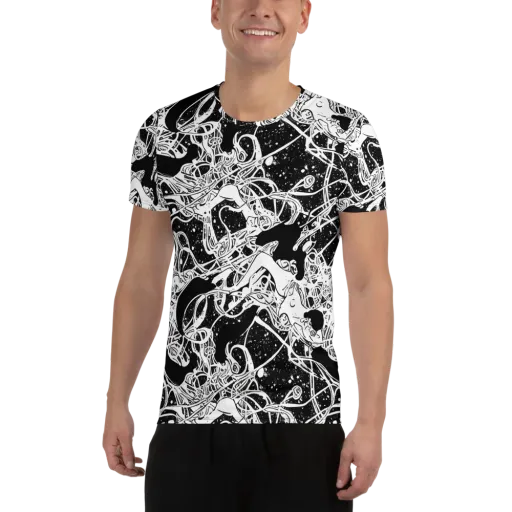 Chaos in Black on a Men's Athletic T-Shirt