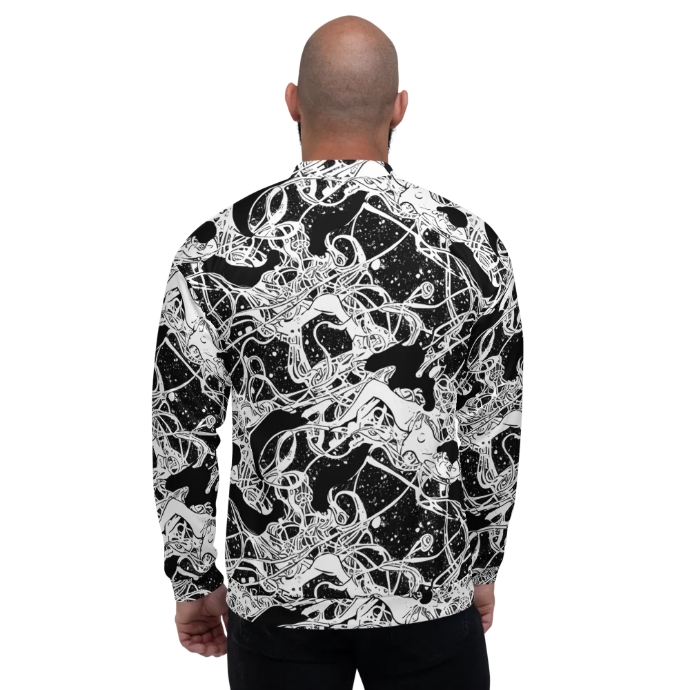 Chaos in Black on Bomber Jacket — Back