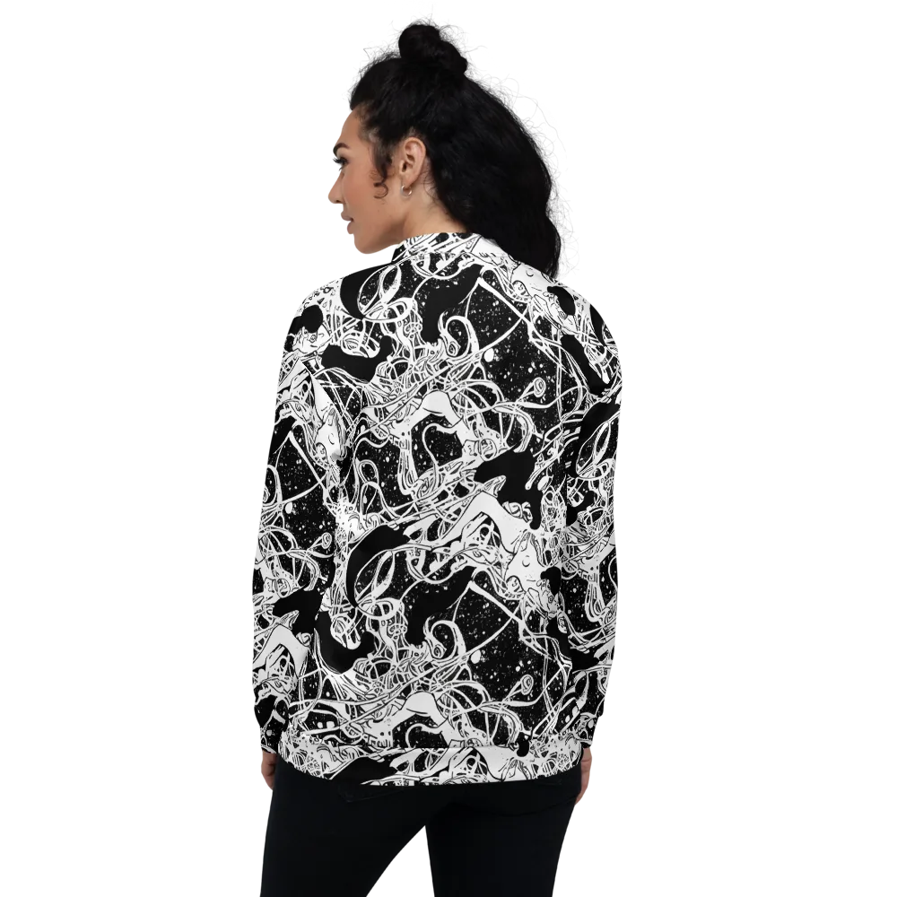 Chaos in Black on Bomber Jacket — Back