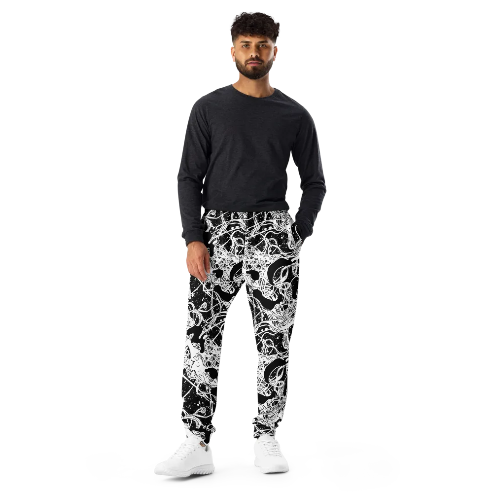 Chaos in Black on Men's Joggers — Front