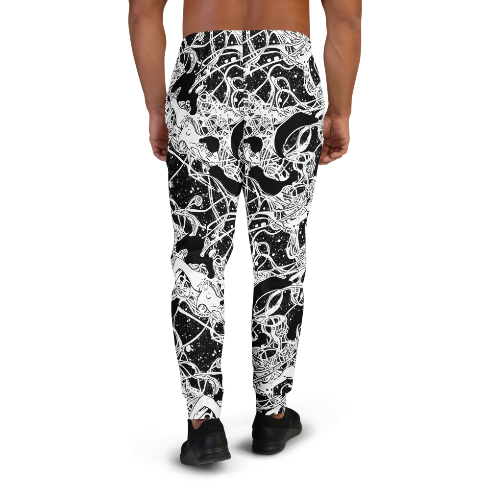 Chaos in Black on Men's Joggers — Back