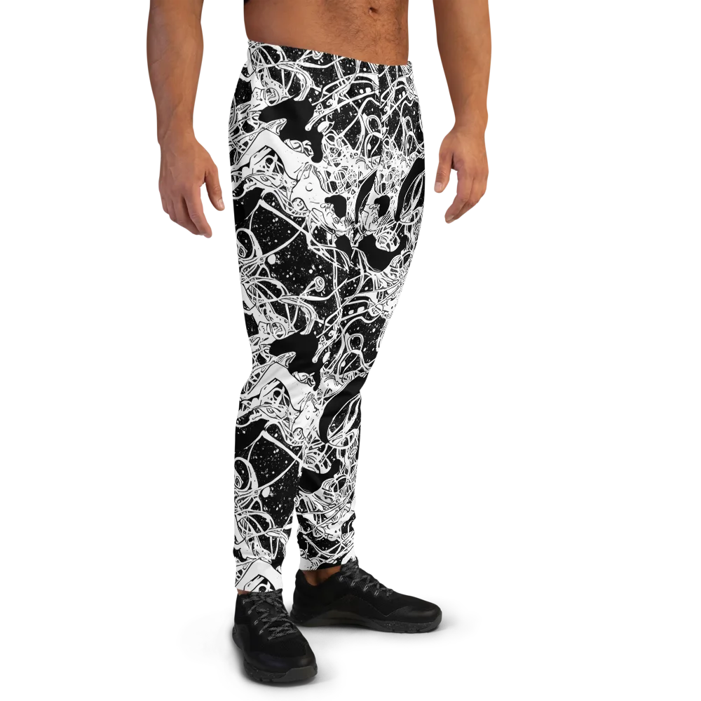 Chaos in Black on Men's Joggers — Right