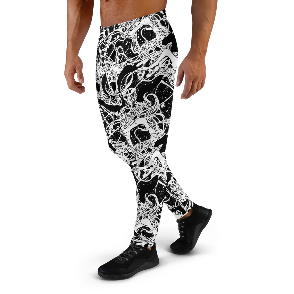 Chaos in Black on Men's Joggers — Left