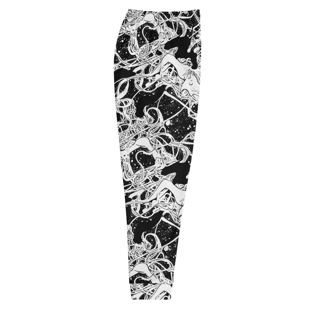 Chaos in Black on Men's Joggers — Right