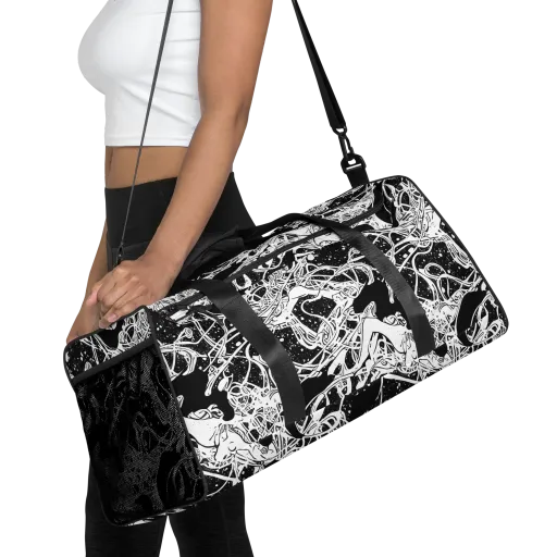 Chaos in Black on a Duffle Bag