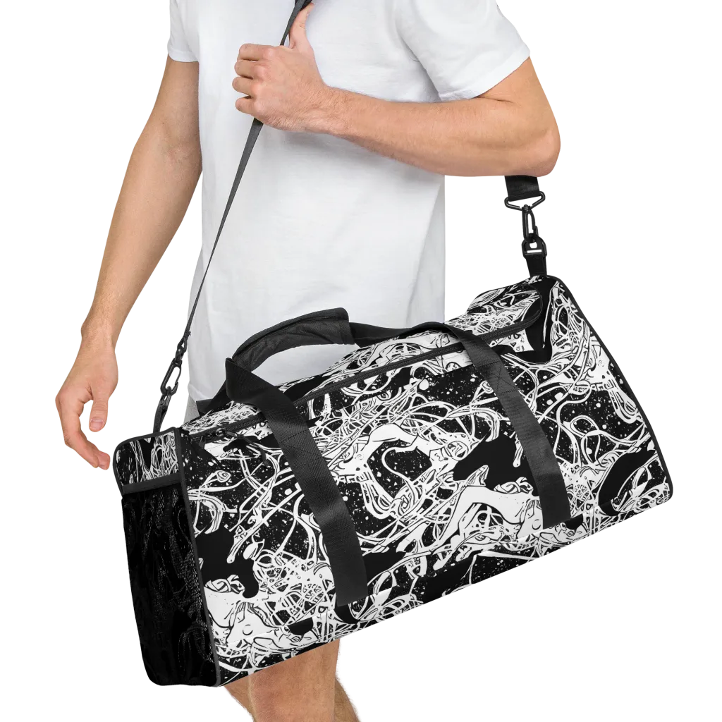 Chaos in Black on Duffle Bag — Right Front