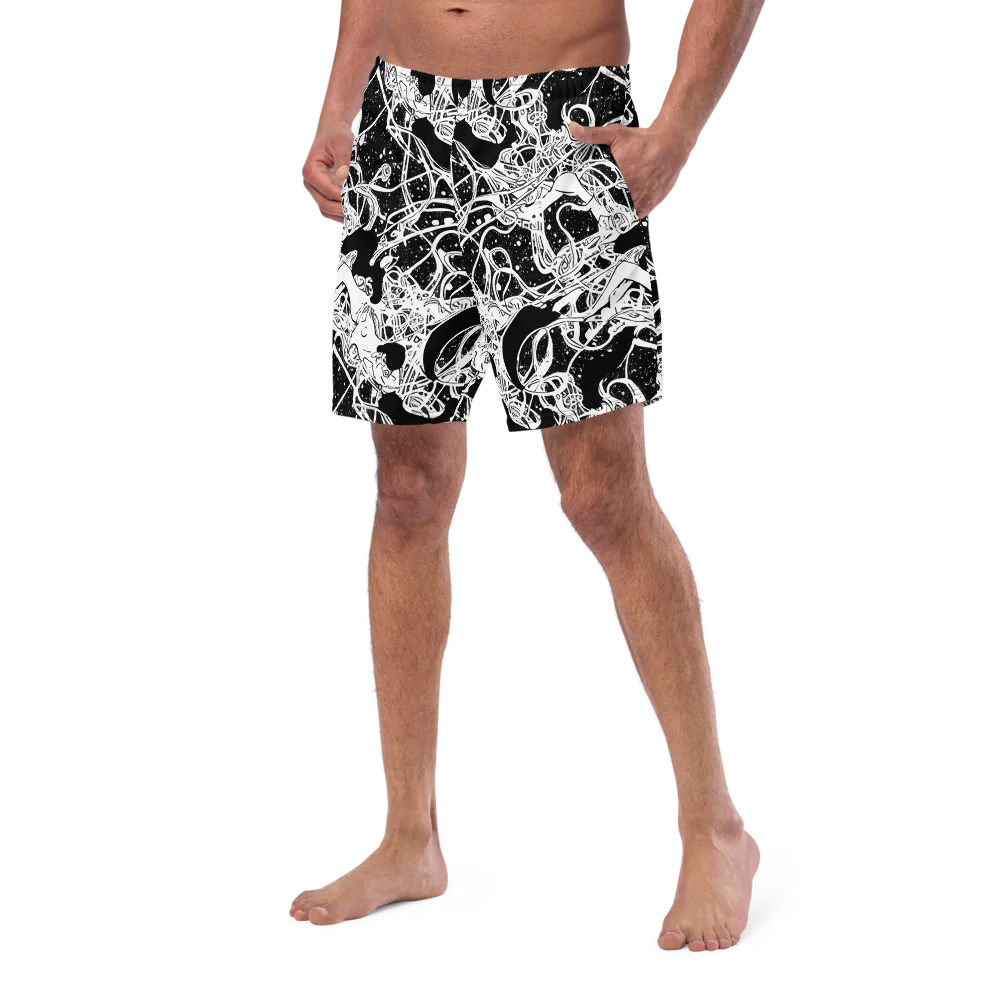 Chaos in Black on Swim Trunks — Left Front