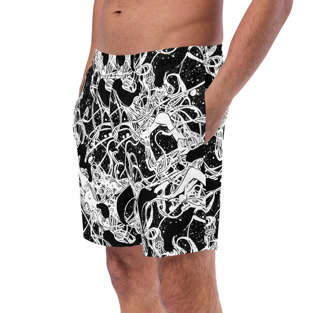 Chaos in Black on Swim Trunks — Left Front
