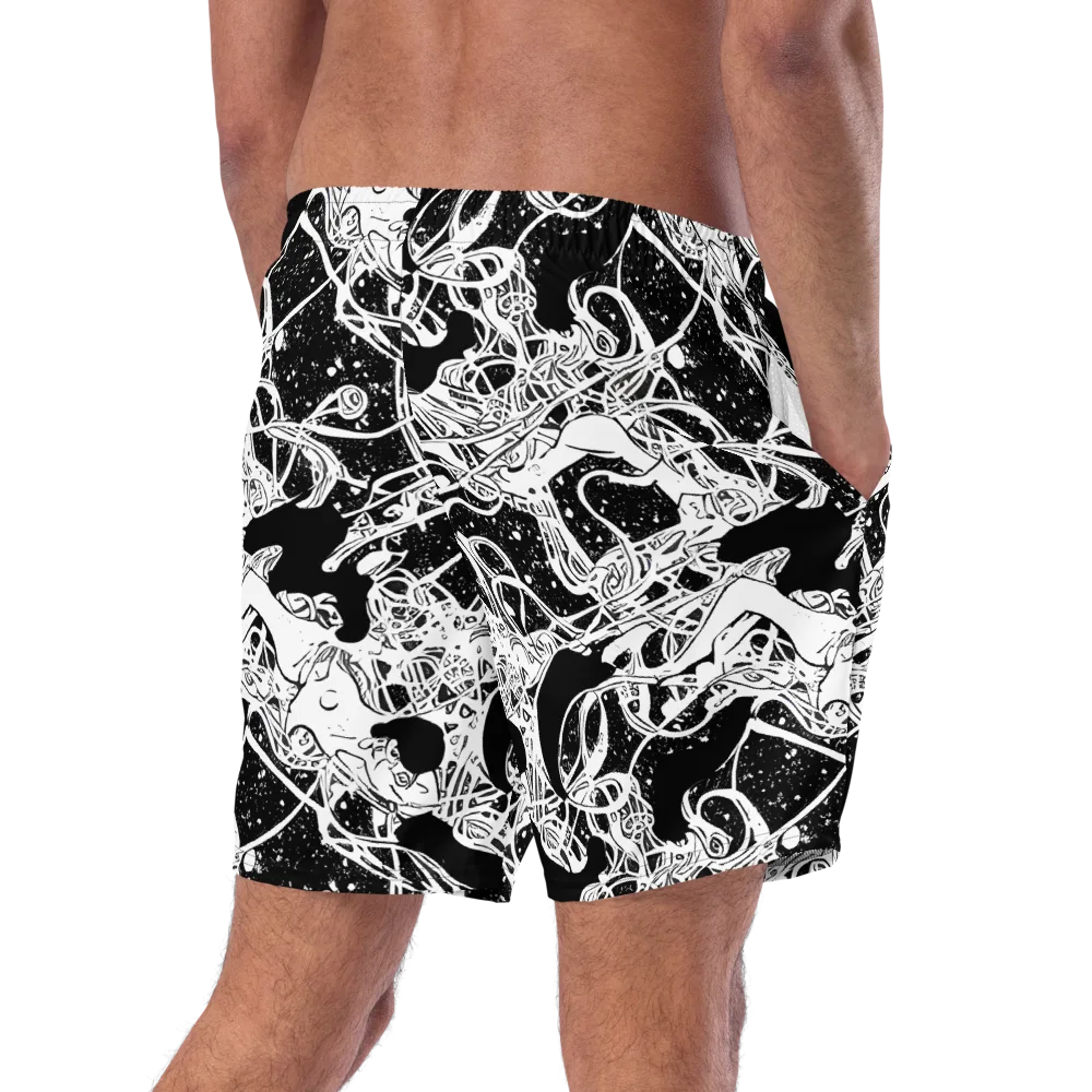 Chaos in Black on Swim Trunks — Right Back