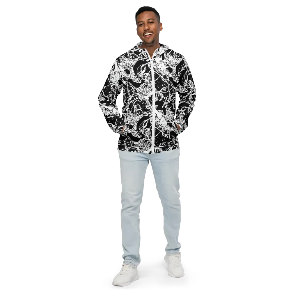 Chaos in Black on Men's Windbreaker — Front