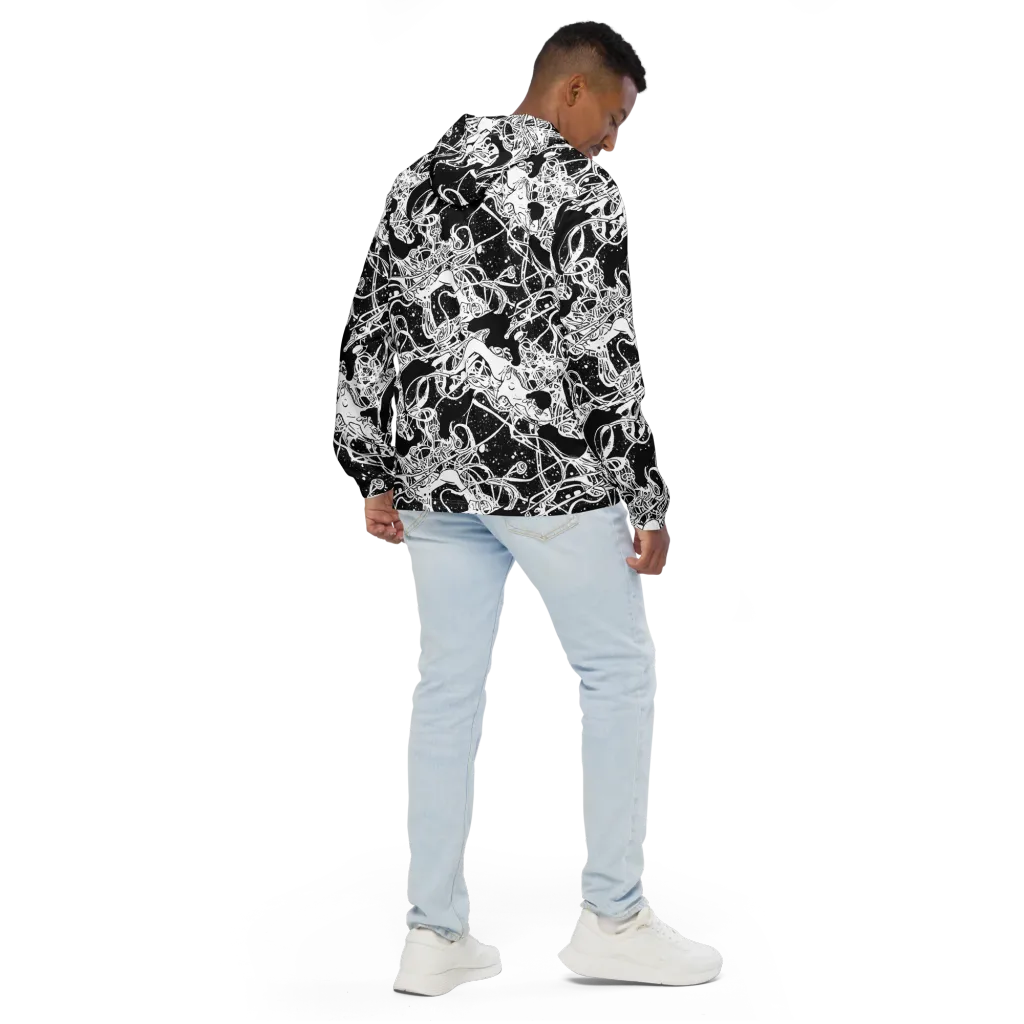 Chaos in Black on Men's Windbreaker — Back