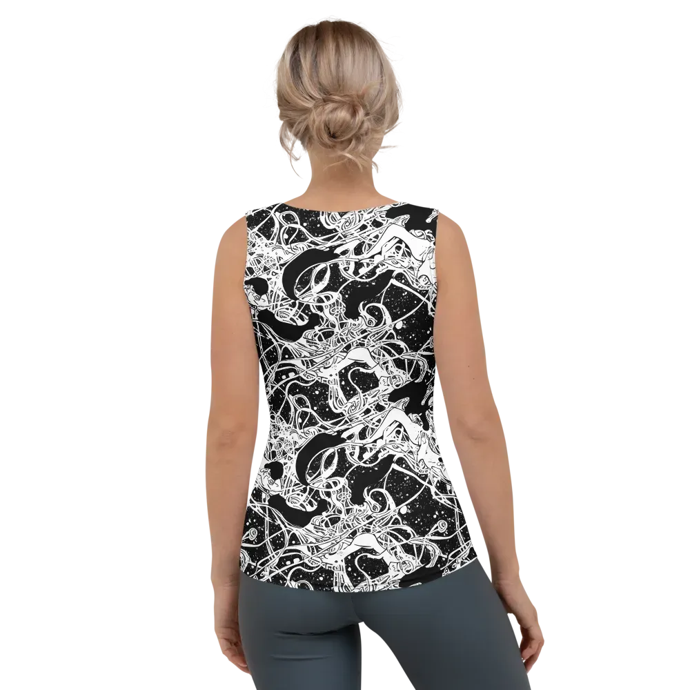 Chaos in Black on Women's Tank Top — Back