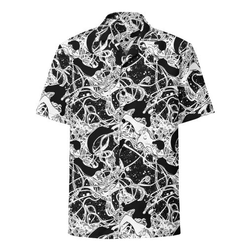 Chaos in Black on a Button Shirt