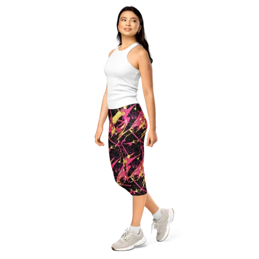 Galaxy Graffiti on a Capri Leggings