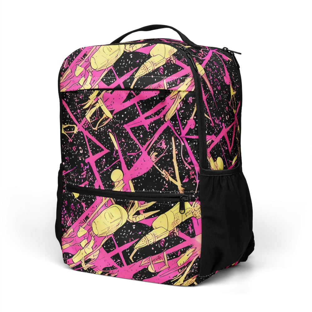 Galaxy Graffiti on Utility Backpack — Left Front