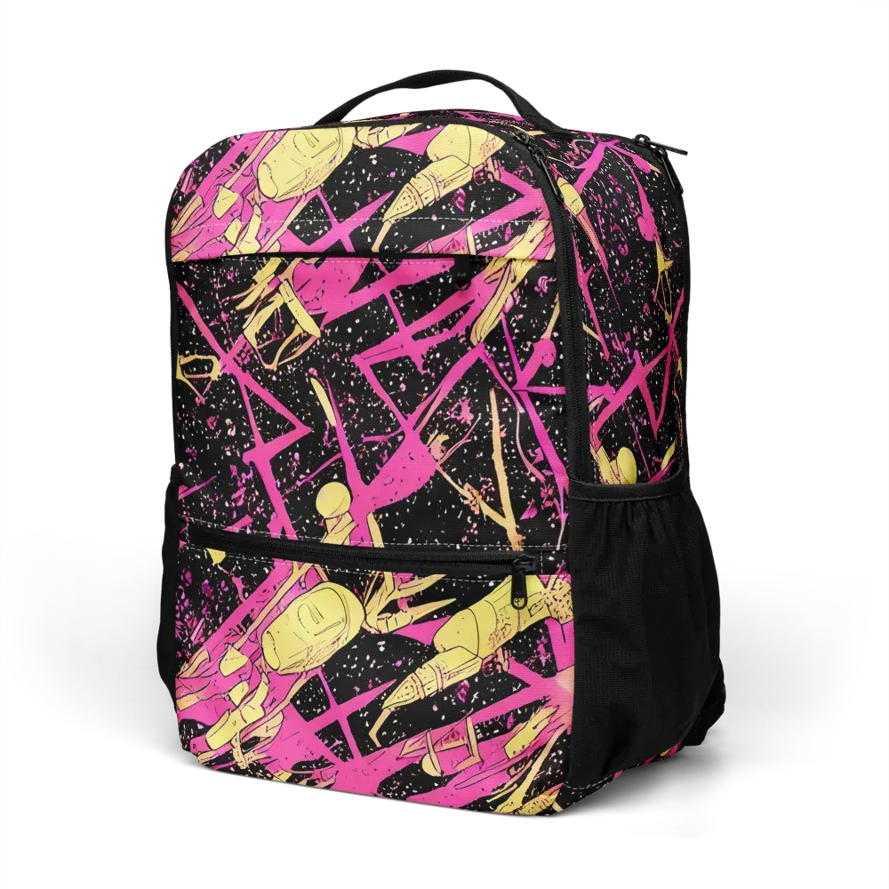 Galaxy Graffiti on Utility Backpack — Left Front
