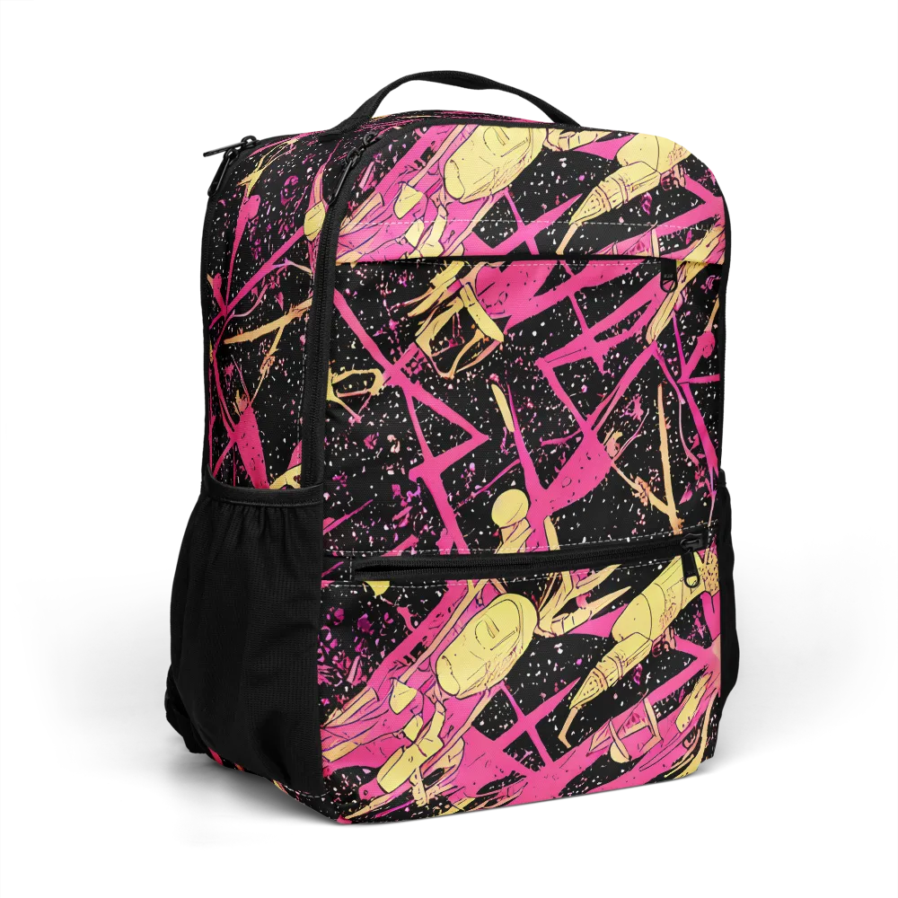 Galaxy Graffiti on Utility Backpack — Right Front