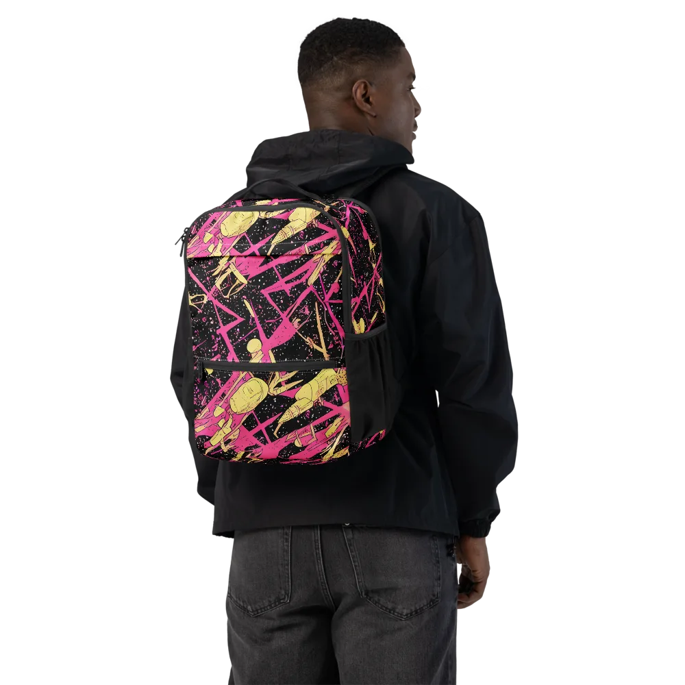 Galaxy Graffiti on Utility Backpack — Back