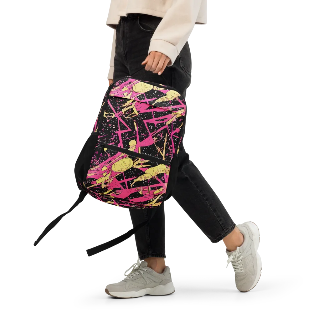 Galaxy Graffiti on Utility Backpack — Front