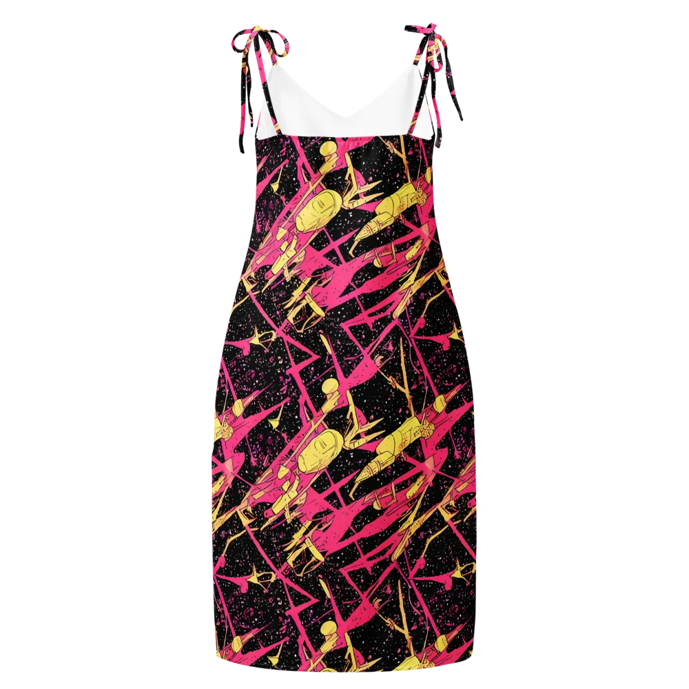 Galaxy Graffiti on Slip Dress — Back