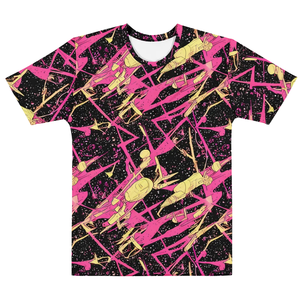 Galaxy Graffiti on Men's Cotton Crew Neck T-Shirt — Front