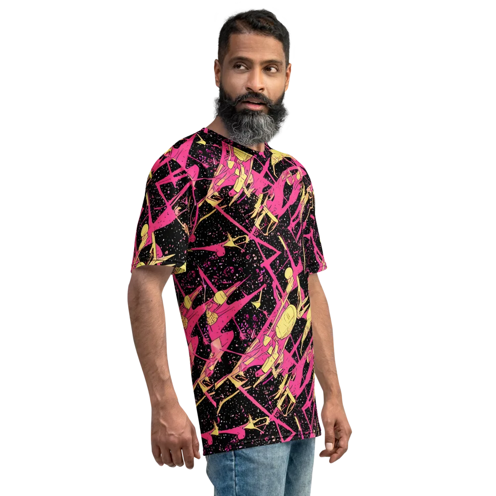 Galaxy Graffiti on Men's Crew Neck T-Shirt — Right