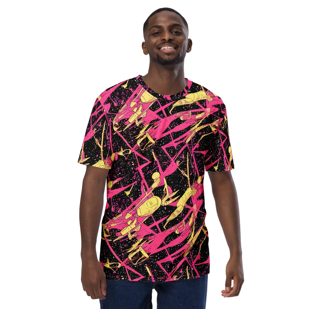 Galaxy Graffiti on Men's Crew Neck T-Shirt — Front