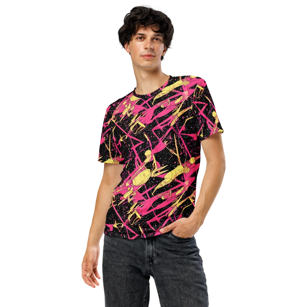 Galaxy Graffiti on Men's Crew Neck T-Shirt — Front