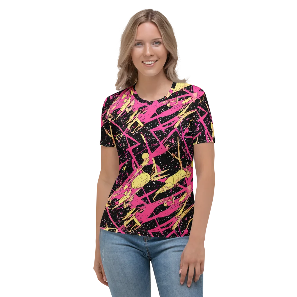 Galaxy Graffiti on Women's Crew Neck T-Shirt — Front