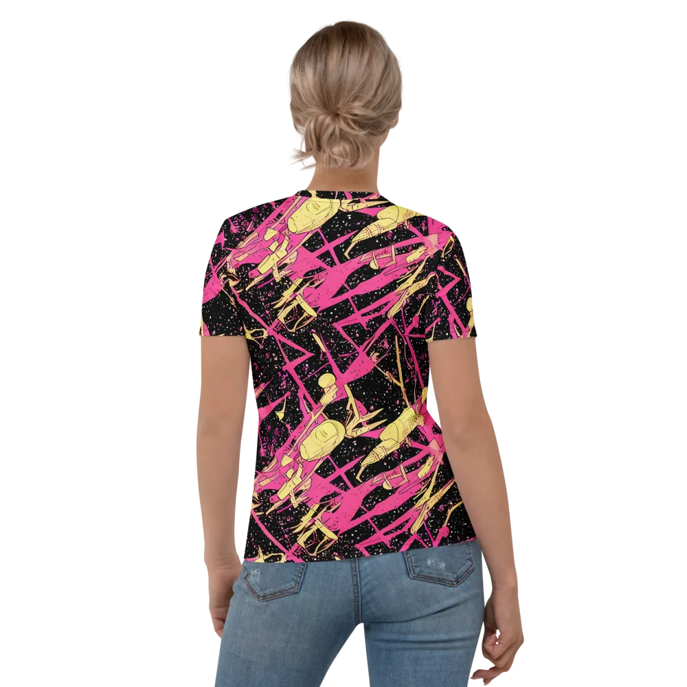 Galaxy Graffiti on Women's Crew Neck T-Shirt — Back