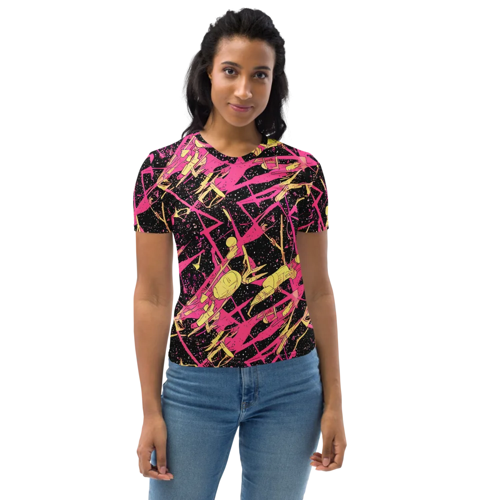 Galaxy Graffiti on Women's Crew Neck T-Shirt — Front
