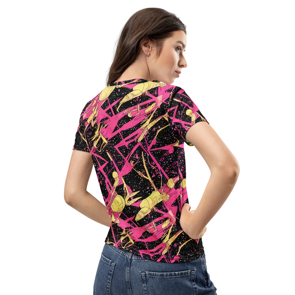 Galaxy Graffiti on Women's Crew Neck T-Shirt — Back