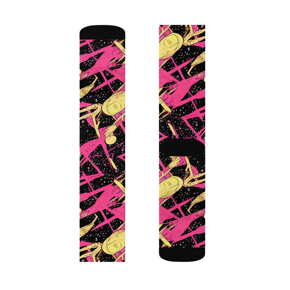 Galaxy Graffiti on Socks — Right Sock