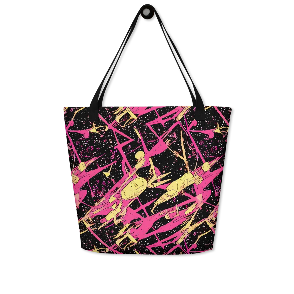 Galaxy Graffiti on Large Tote Bag W/ Pocket — Front