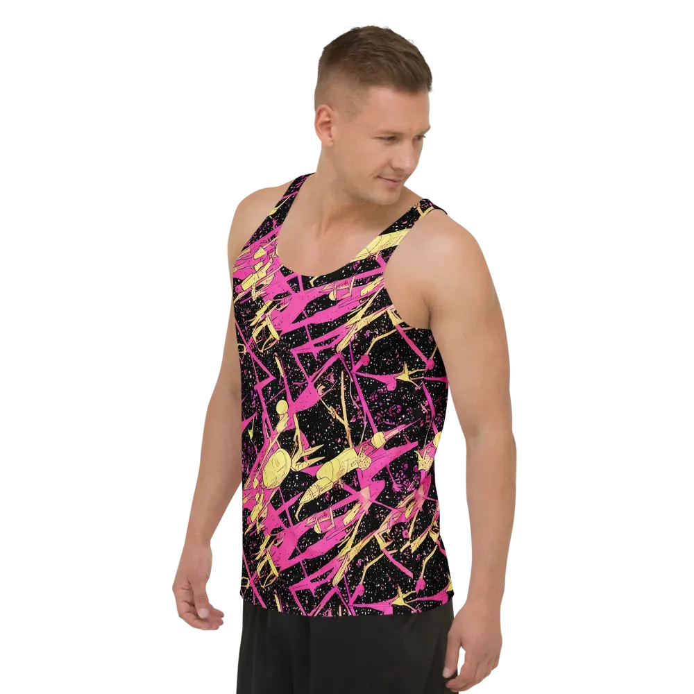 Galaxy Graffiti on Men's Tank Top — Left Front