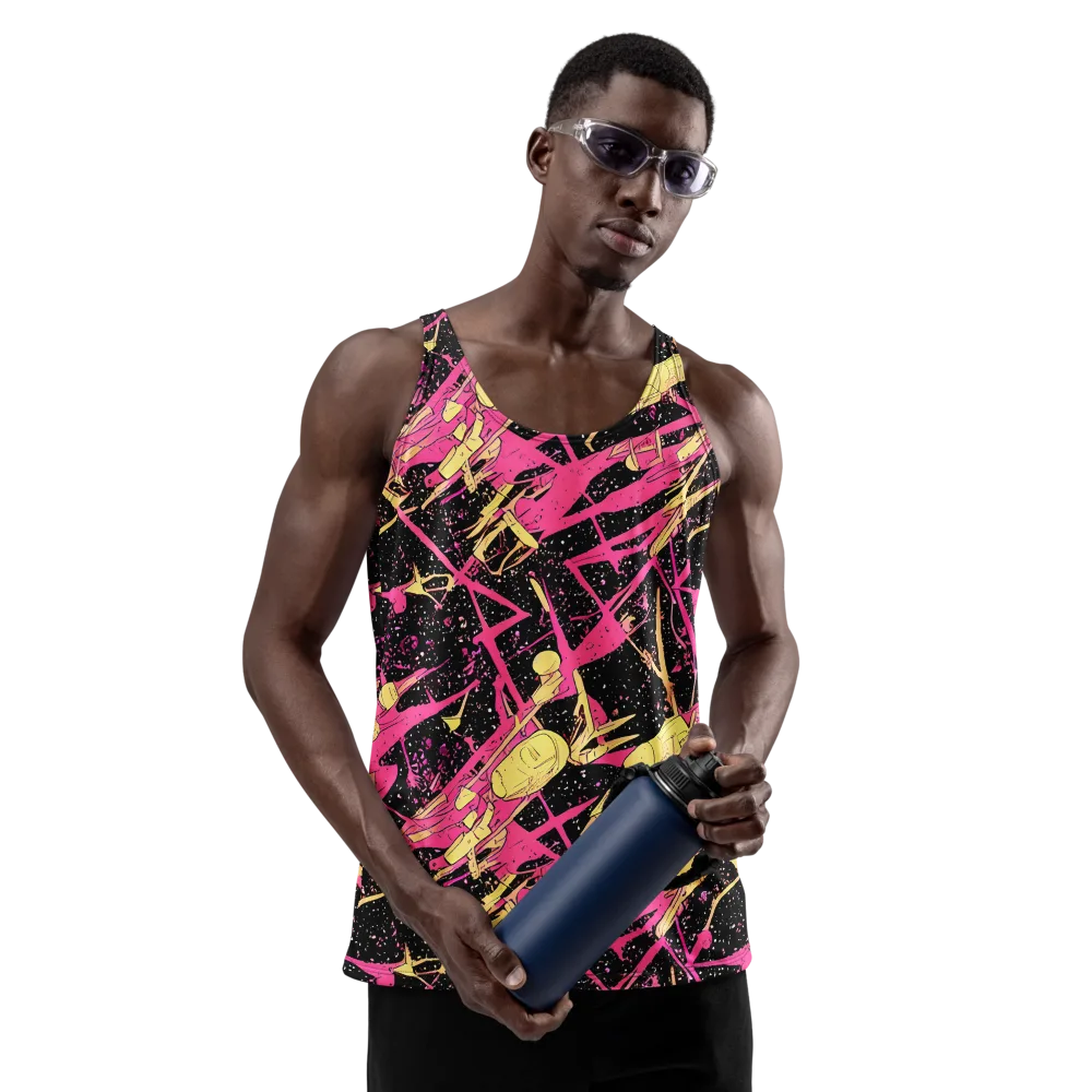 Galaxy Graffiti on Men's Tank Top — Front